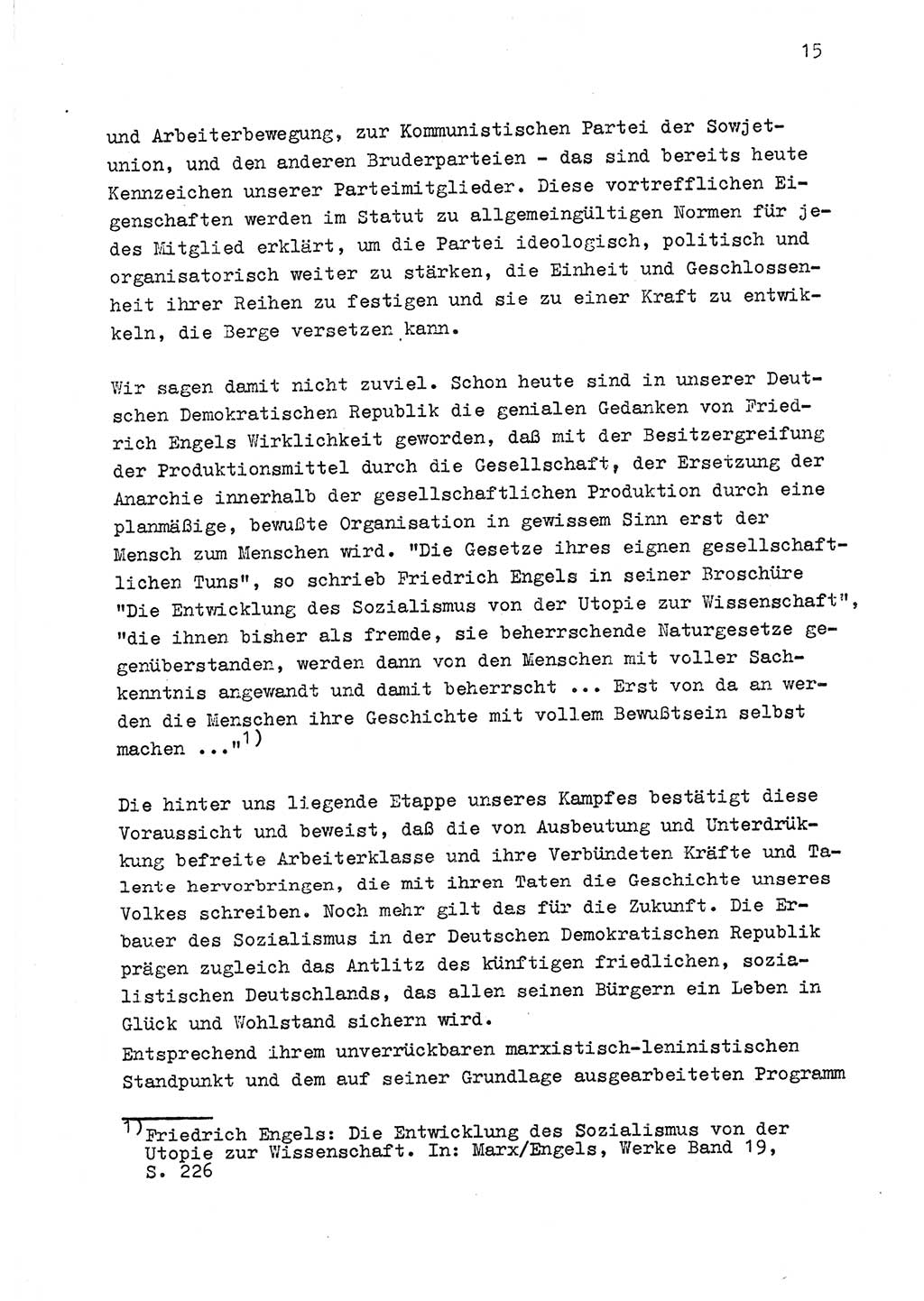Zu Fragen der Parteiarbeit [Sozialistische Einheitspartei Deutschlands (SED) Deutsche Demokratische Republik (DDR)] 1979, Seite 15 (Fr. PA SED DDR 1979, S. 15)