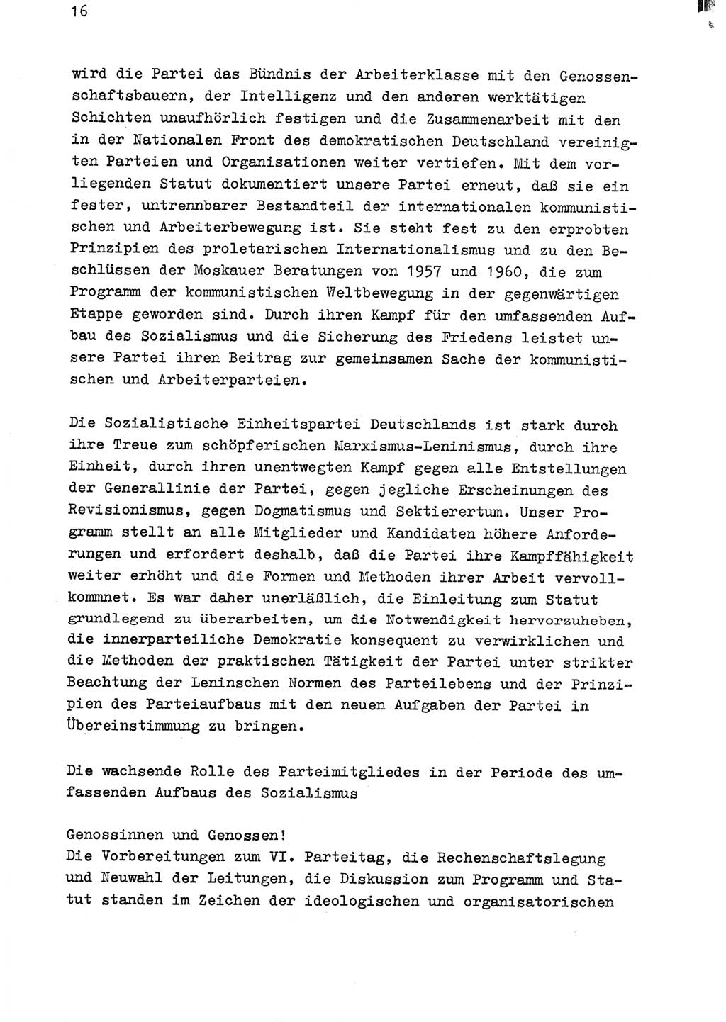 Zu Fragen der Parteiarbeit [Sozialistische Einheitspartei Deutschlands (SED) Deutsche Demokratische Republik (DDR)] 1979, Seite 16 (Fr. PA SED DDR 1979, S. 16)