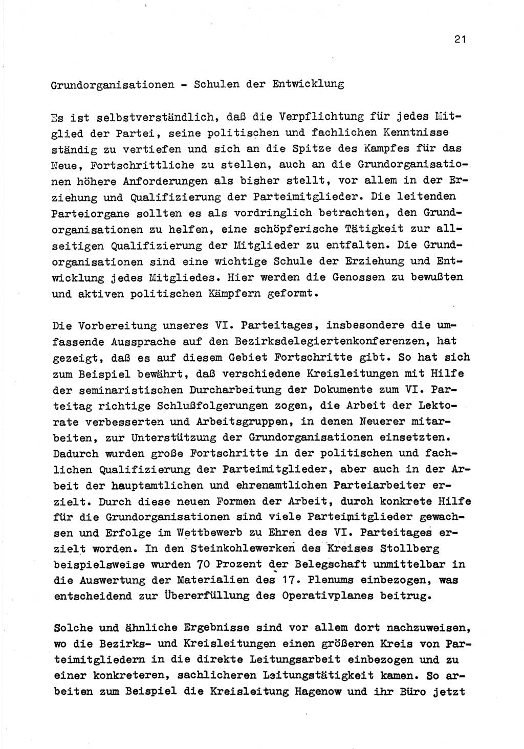 Zu Fragen der Parteiarbeit [Sozialistische Einheitspartei Deutschlands (SED) Deutsche Demokratische Republik (DDR)] 1979, Seite 21 (Fr. PA SED DDR 1979, S. 21)