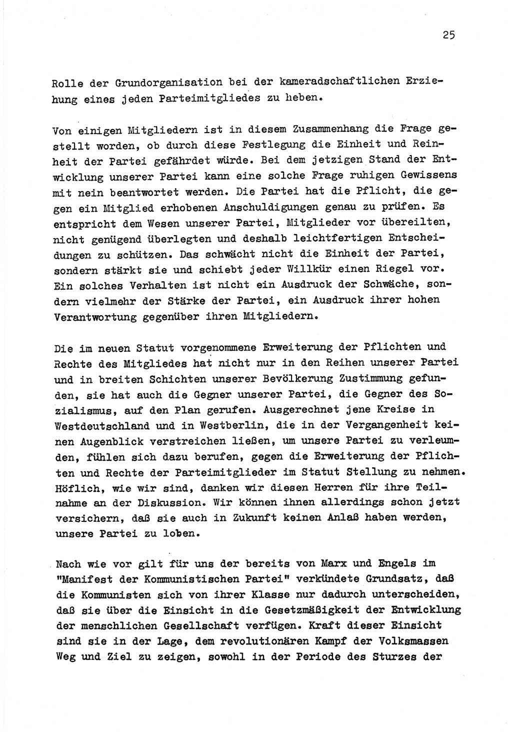 Zu Fragen der Parteiarbeit [Sozialistische Einheitspartei Deutschlands (SED) Deutsche Demokratische Republik (DDR)] 1979, Seite 25 (Fr. PA SED DDR 1979, S. 25)
