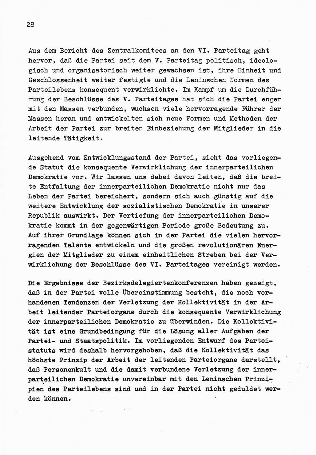 Zu Fragen der Parteiarbeit [Sozialistische Einheitspartei Deutschlands (SED) Deutsche Demokratische Republik (DDR)] 1979, Seite 28 (Fr. PA SED DDR 1979, S. 28)