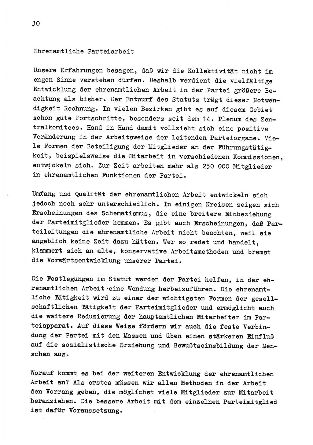 Zu Fragen der Parteiarbeit [Sozialistische Einheitspartei Deutschlands (SED) Deutsche Demokratische Republik (DDR)] 1979, Seite 30 (Fr. PA SED DDR 1979, S. 30)