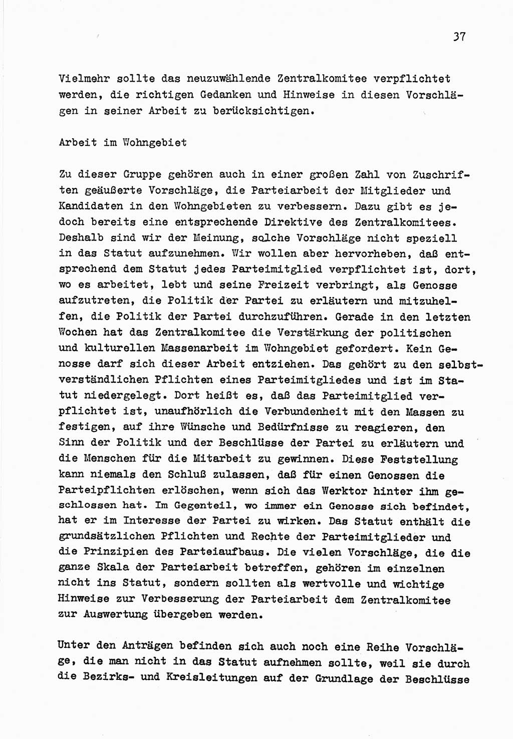 Zu Fragen der Parteiarbeit [Sozialistische Einheitspartei Deutschlands (SED) Deutsche Demokratische Republik (DDR)] 1979, Seite 37 (Fr. PA SED DDR 1979, S. 37)
