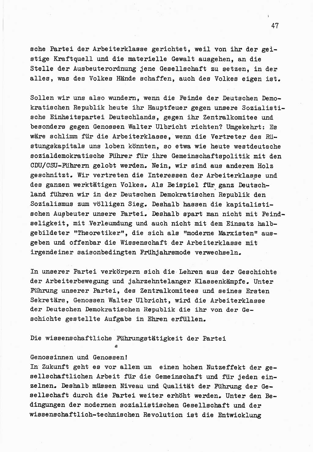 Zu Fragen der Parteiarbeit [Sozialistische Einheitspartei Deutschlands (SED) Deutsche Demokratische Republik (DDR)] 1979, Seite 47 (Fr. PA SED DDR 1979, S. 47)