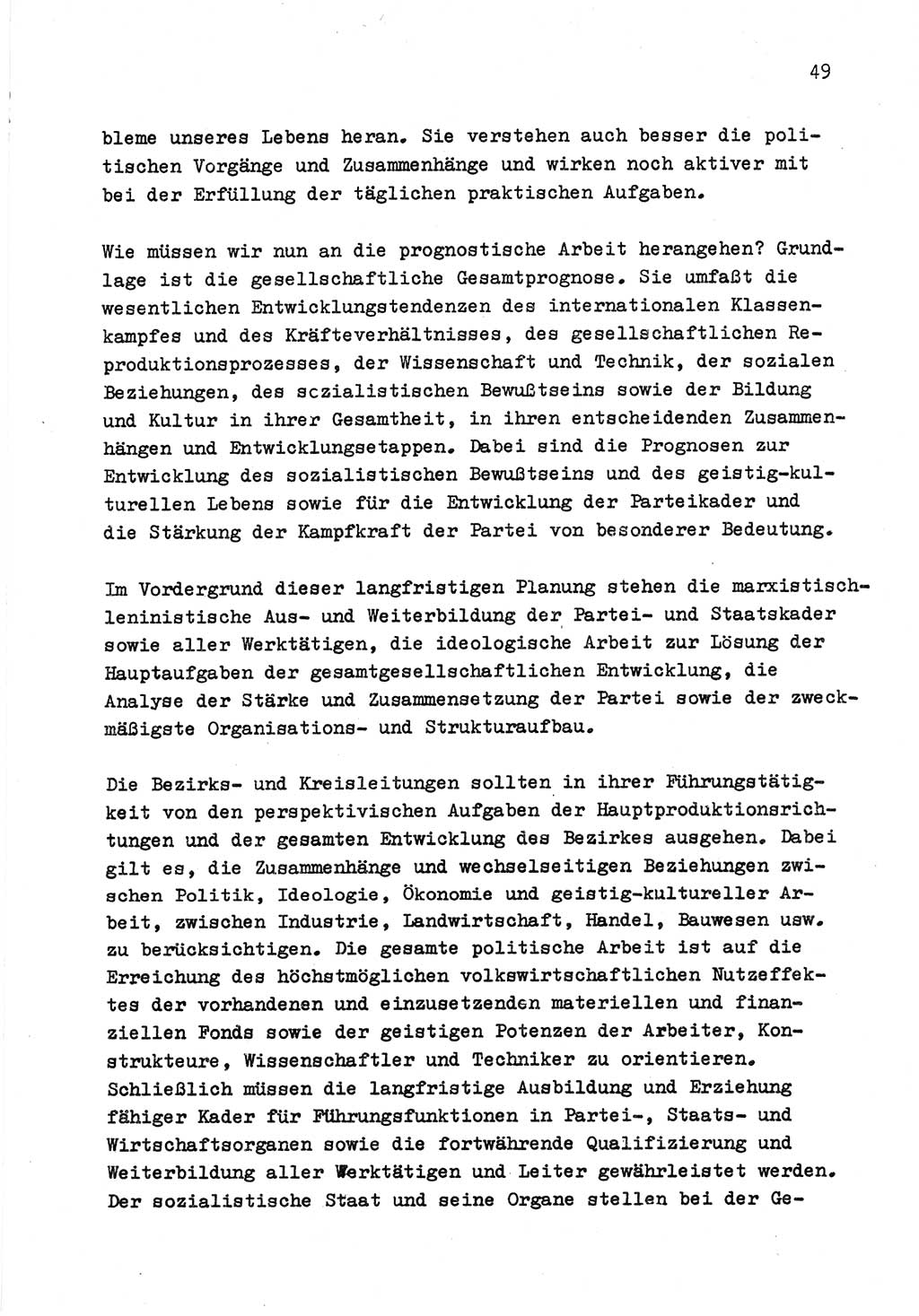 Zu Fragen der Parteiarbeit [Sozialistische Einheitspartei Deutschlands (SED) Deutsche Demokratische Republik (DDR)] 1979, Seite 49 (Fr. PA SED DDR 1979, S. 49)
