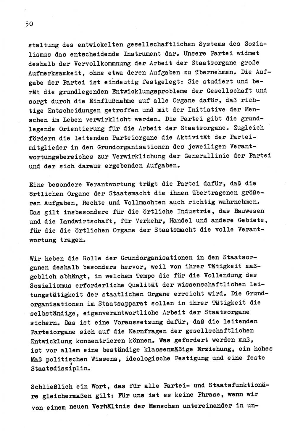 Zu Fragen der Parteiarbeit [Sozialistische Einheitspartei Deutschlands (SED) Deutsche Demokratische Republik (DDR)] 1979, Seite 50 (Fr. PA SED DDR 1979, S. 50)