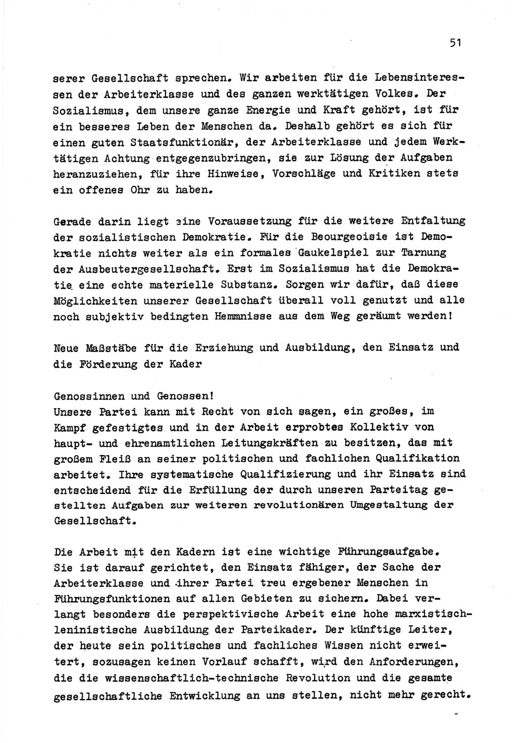 Zu Fragen der Parteiarbeit [Sozialistische Einheitspartei Deutschlands (SED) Deutsche Demokratische Republik (DDR)] 1979, Seite 51 (Fr. PA SED DDR 1979, S. 51)