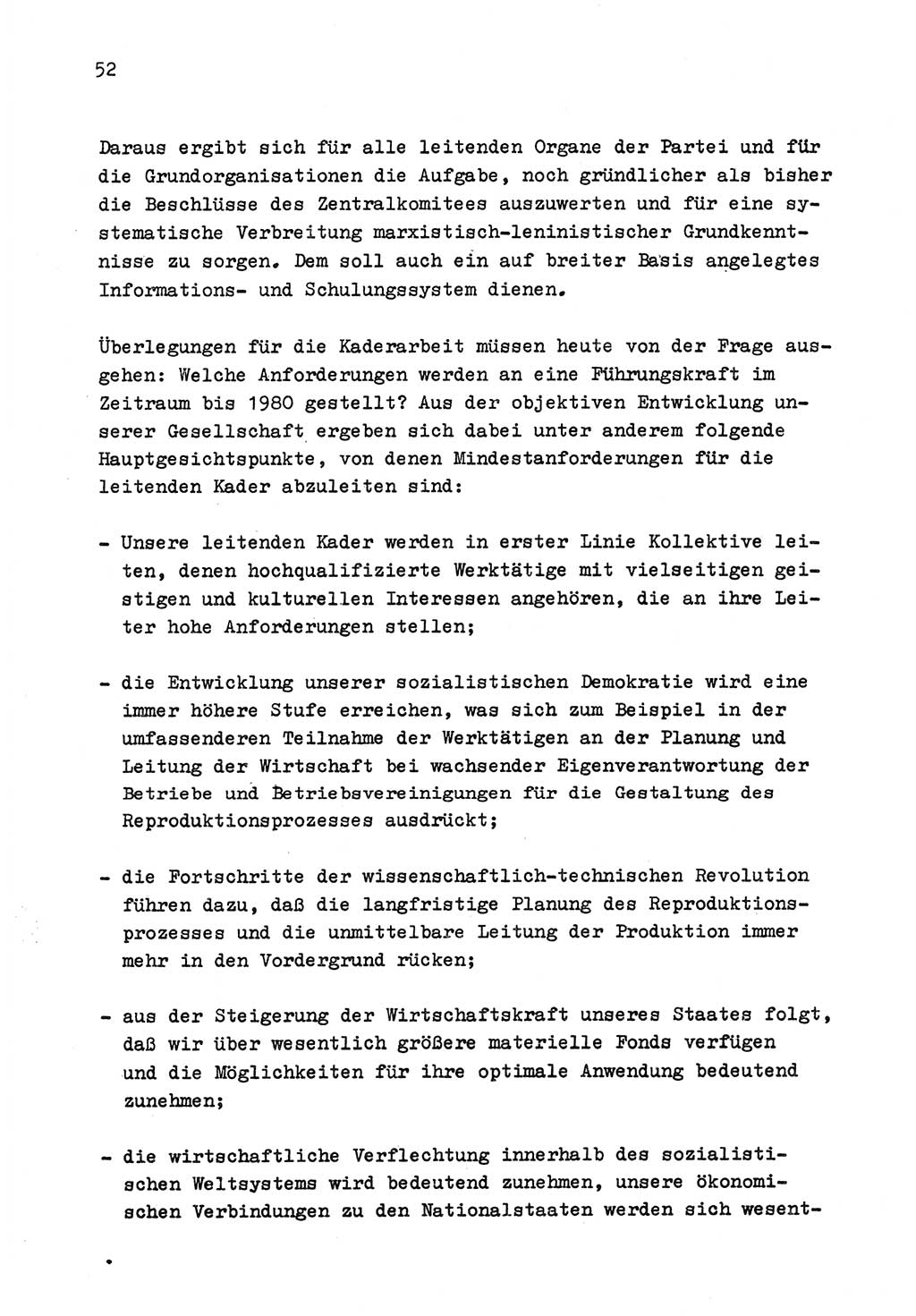 Zu Fragen der Parteiarbeit [Sozialistische Einheitspartei Deutschlands (SED) Deutsche Demokratische Republik (DDR)] 1979, Seite 52 (Fr. PA SED DDR 1979, S. 52)