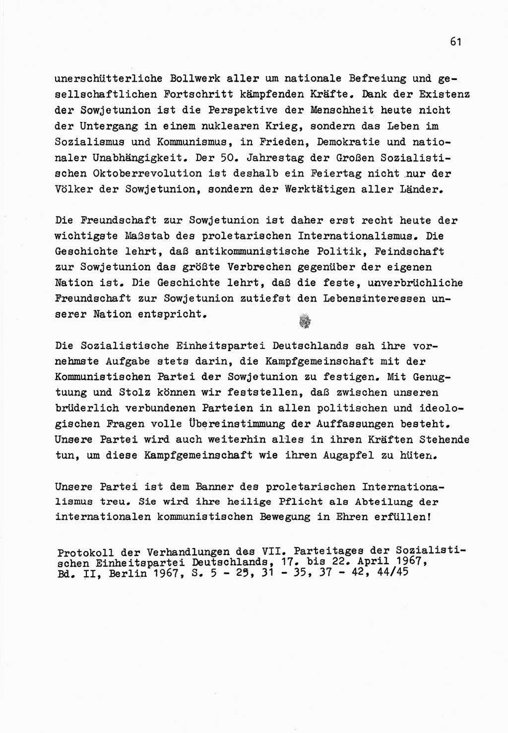 Zu Fragen der Parteiarbeit [Sozialistische Einheitspartei Deutschlands (SED) Deutsche Demokratische Republik (DDR)] 1979, Seite 61 (Fr. PA SED DDR 1979, S. 61)