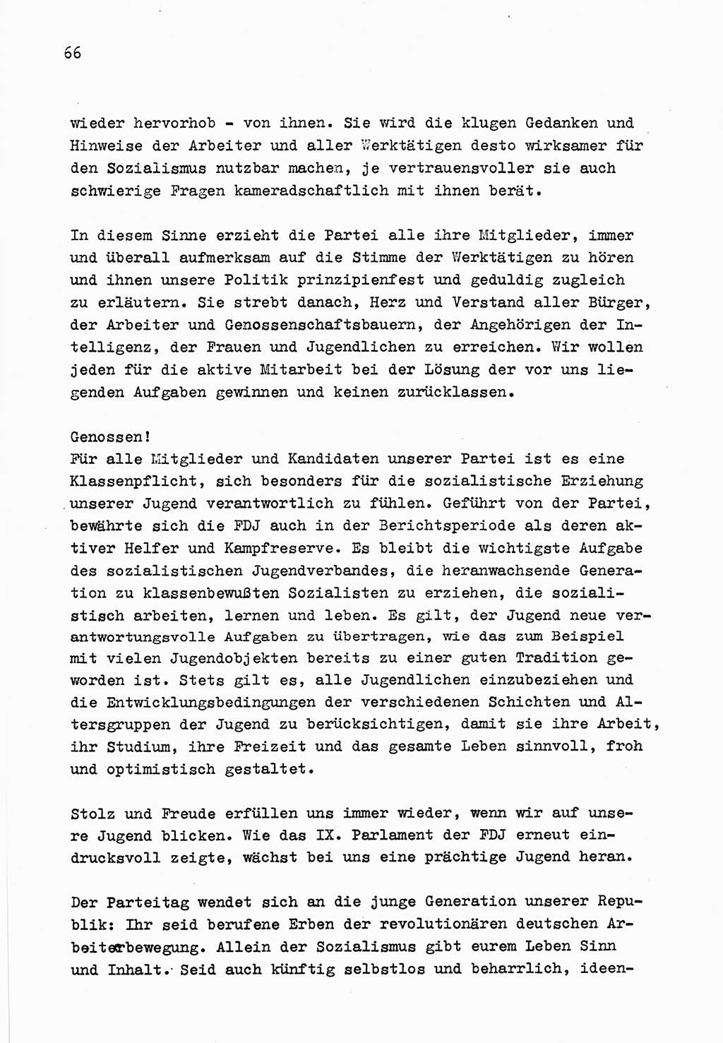 Zu Fragen der Parteiarbeit [Sozialistische Einheitspartei Deutschlands (SED) Deutsche Demokratische Republik (DDR)] 1979, Seite 66 (Fr. PA SED DDR 1979, S. 66)