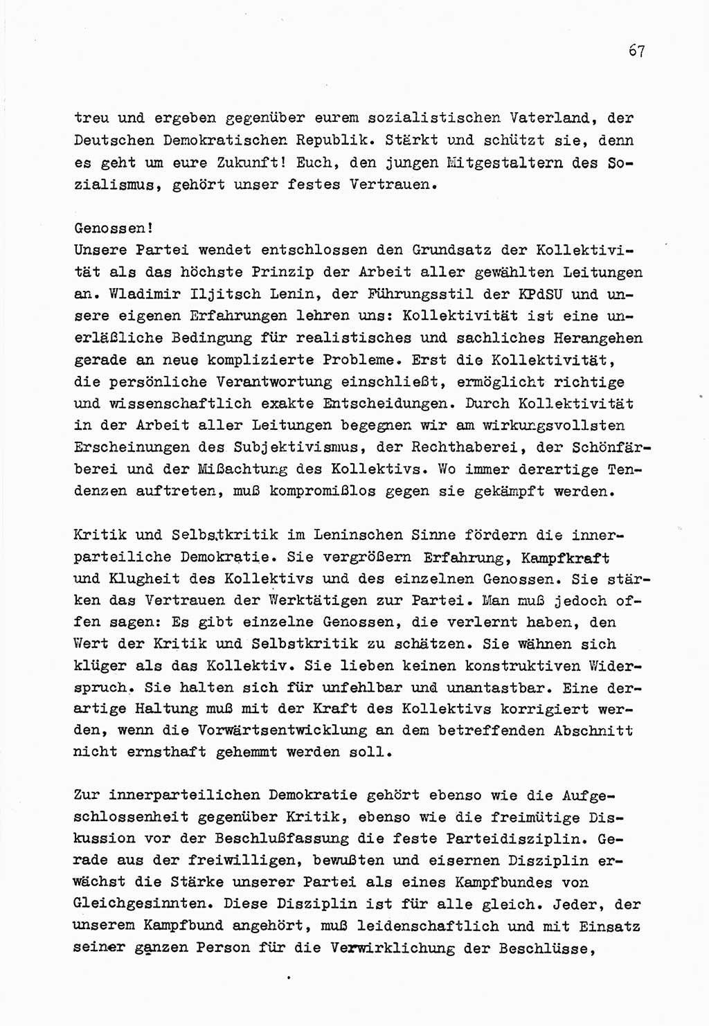 Zu Fragen der Parteiarbeit [Sozialistische Einheitspartei Deutschlands (SED) Deutsche Demokratische Republik (DDR)] 1979, Seite 67 (Fr. PA SED DDR 1979, S. 67)