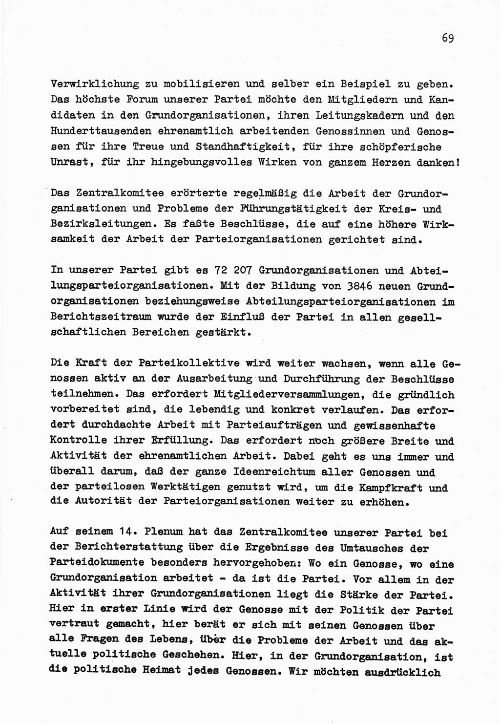 Zu Fragen der Parteiarbeit [Sozialistische Einheitspartei Deutschlands (SED) Deutsche Demokratische Republik (DDR)] 1979, Seite 69 (Fr. PA SED DDR 1979, S. 69)