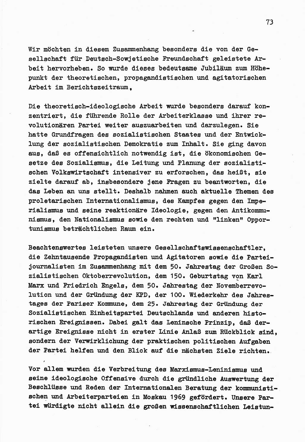 Zu Fragen der Parteiarbeit [Sozialistische Einheitspartei Deutschlands (SED) Deutsche Demokratische Republik (DDR)] 1979, Seite 73 (Fr. PA SED DDR 1979, S. 73)