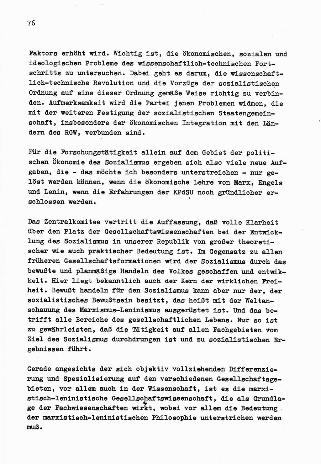 Zu Fragen der Parteiarbeit [Sozialistische Einheitspartei Deutschlands (SED) Deutsche Demokratische Republik (DDR)] 1979, Seite 76 (Fr. PA SED DDR 1979, S. 76)