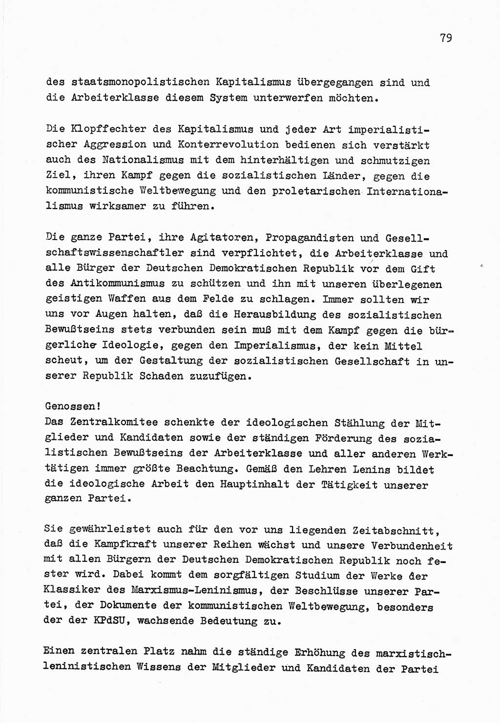 Zu Fragen der Parteiarbeit [Sozialistische Einheitspartei Deutschlands (SED) Deutsche Demokratische Republik (DDR)] 1979, Seite 79 (Fr. PA SED DDR 1979, S. 79)