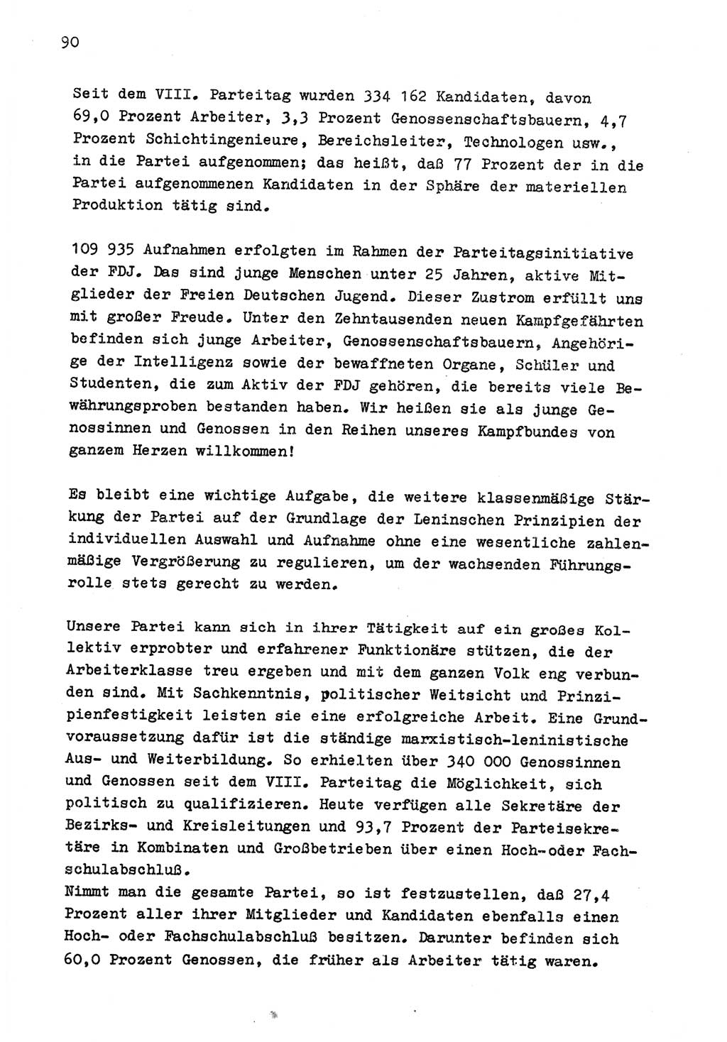 Zu Fragen der Parteiarbeit [Sozialistische Einheitspartei Deutschlands (SED) Deutsche Demokratische Republik (DDR)] 1979, Seite 90 (Fr. PA SED DDR 1979, S. 90)