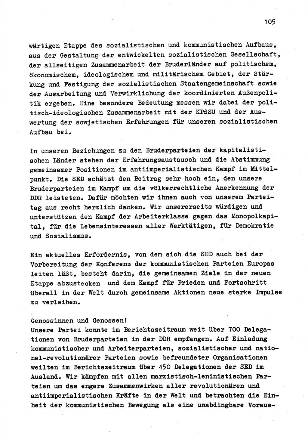 Zu Fragen der Parteiarbeit [Sozialistische Einheitspartei Deutschlands (SED) Deutsche Demokratische Republik (DDR)] 1979, Seite 105 (Fr. PA SED DDR 1979, S. 105)