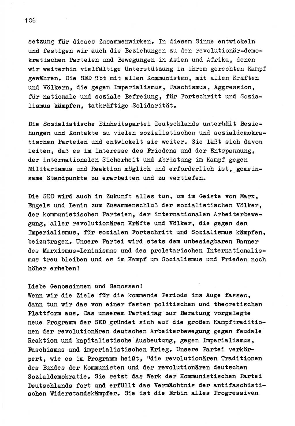 Zu Fragen der Parteiarbeit [Sozialistische Einheitspartei Deutschlands (SED) Deutsche Demokratische Republik (DDR)] 1979, Seite 106 (Fr. PA SED DDR 1979, S. 106)