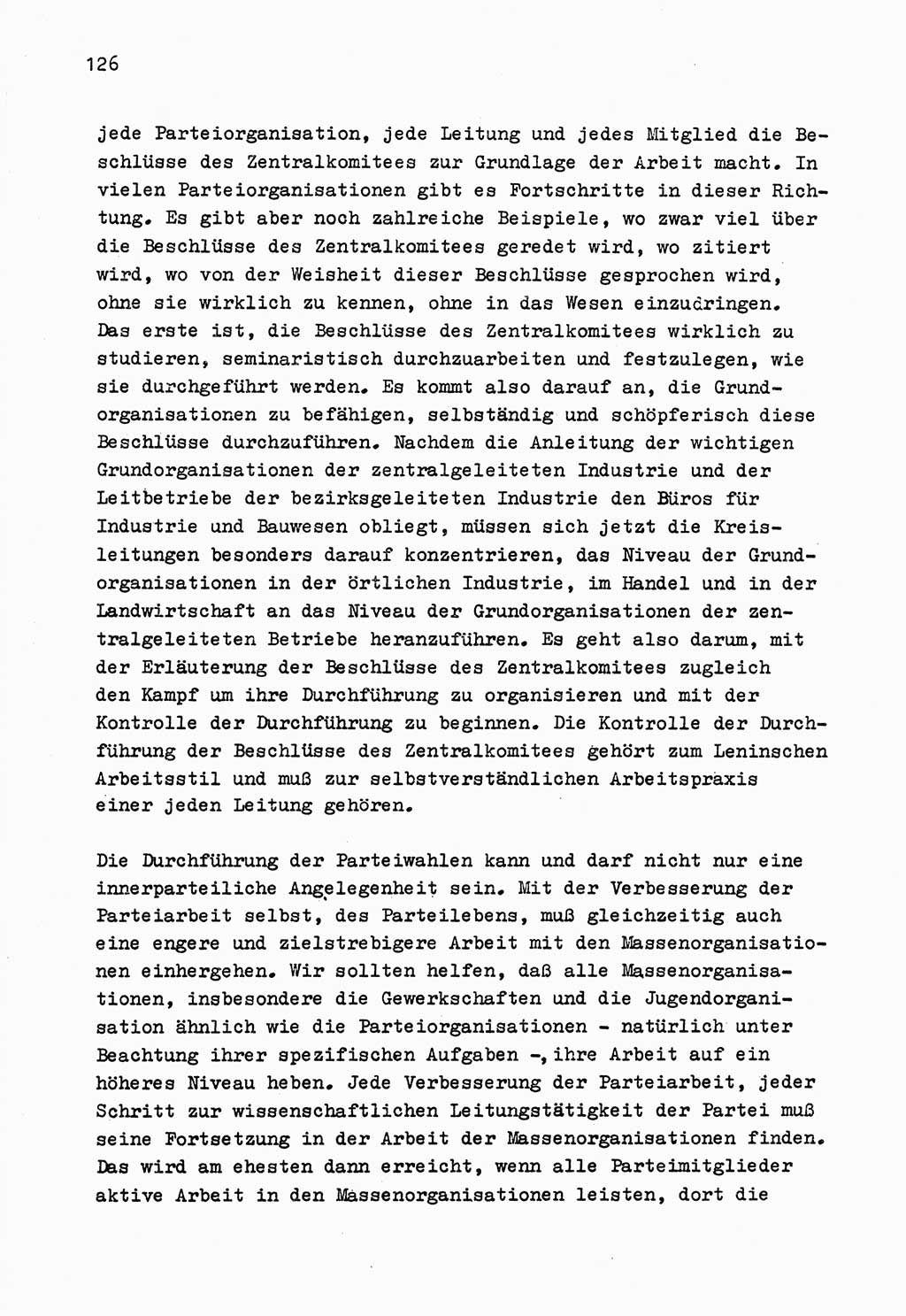 Zu Fragen der Parteiarbeit [Sozialistische Einheitspartei Deutschlands (SED) Deutsche Demokratische Republik (DDR)] 1979, Seite 126 (Fr. PA SED DDR 1979, S. 126)