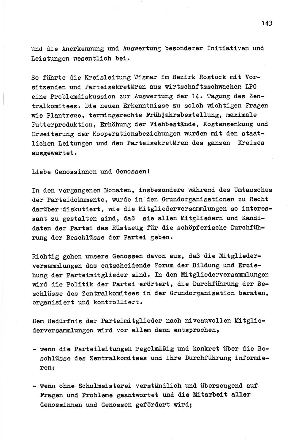 Zu Fragen der Parteiarbeit [Sozialistische Einheitspartei Deutschlands (SED) Deutsche Demokratische Republik (DDR)] 1979, Seite 143 (Fr. PA SED DDR 1979, S. 143)