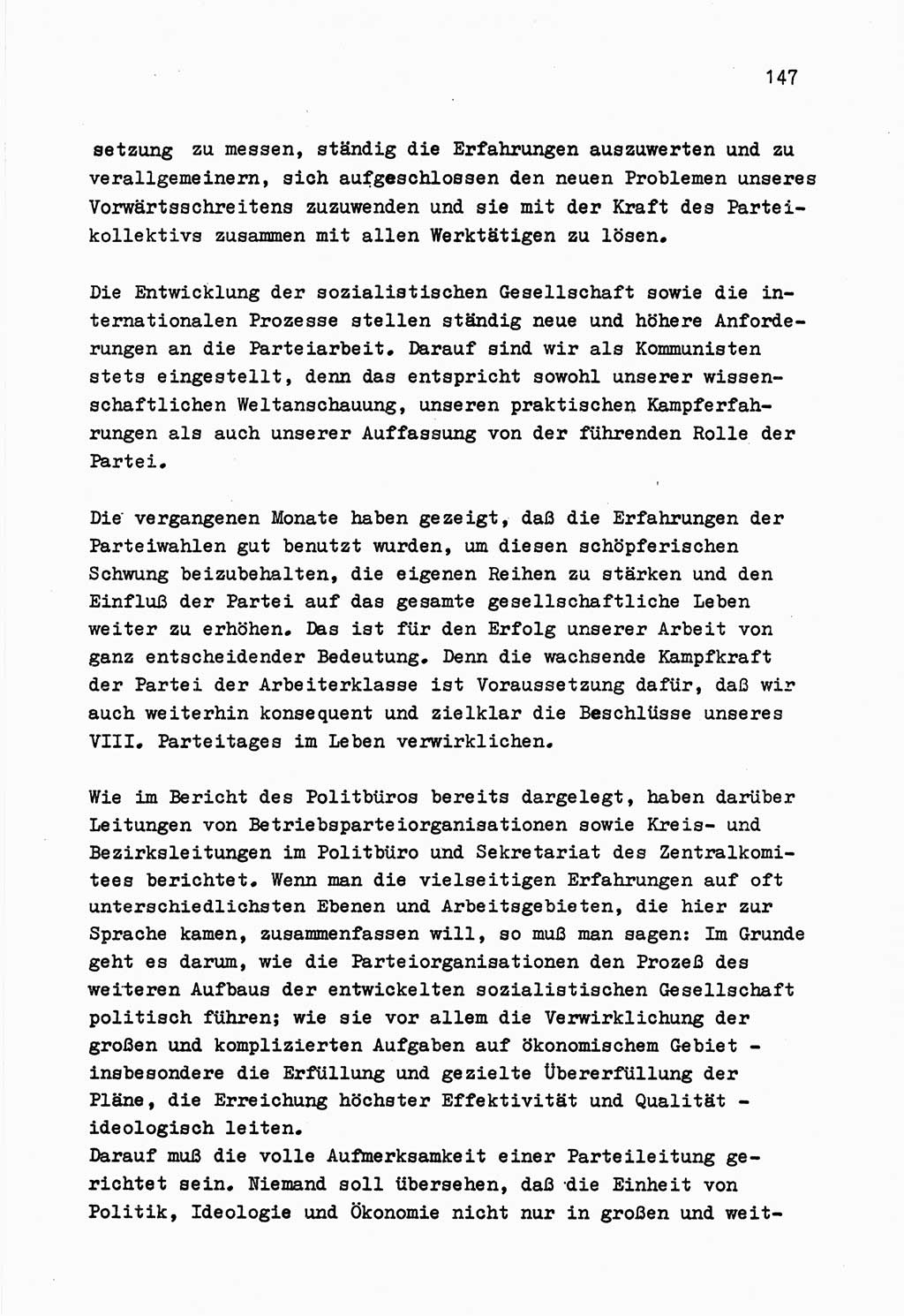 Zu Fragen der Parteiarbeit [Sozialistische Einheitspartei Deutschlands (SED) Deutsche Demokratische Republik (DDR)] 1979, Seite 147 (Fr. PA SED DDR 1979, S. 147)
