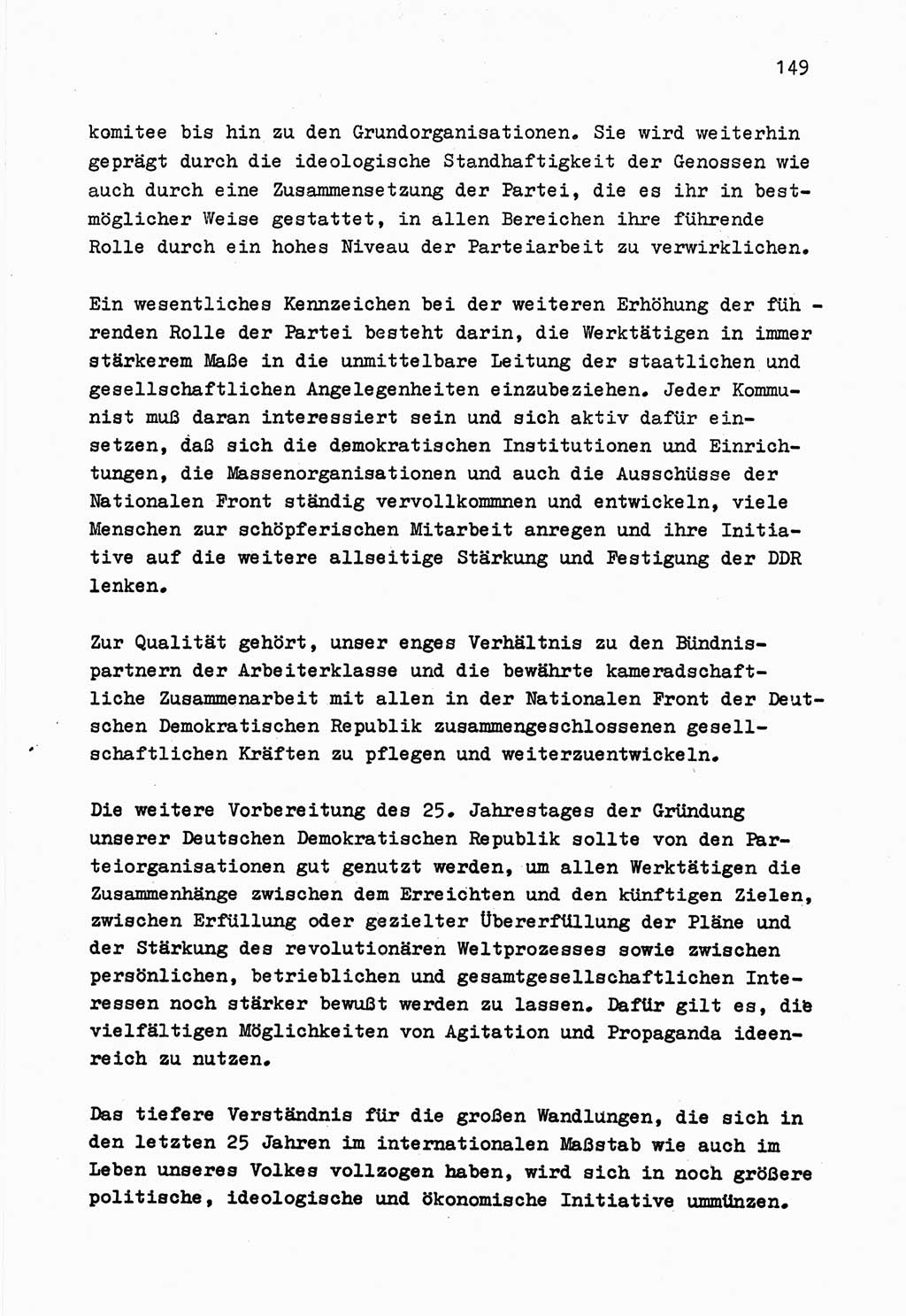 Zu Fragen der Parteiarbeit [Sozialistische Einheitspartei Deutschlands (SED) Deutsche Demokratische Republik (DDR)] 1979, Seite 149 (Fr. PA SED DDR 1979, S. 149)