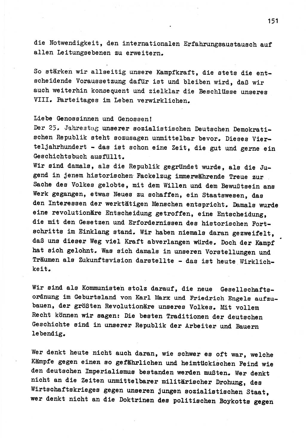 Zu Fragen der Parteiarbeit [Sozialistische Einheitspartei Deutschlands (SED) Deutsche Demokratische Republik (DDR)] 1979, Seite 151 (Fr. PA SED DDR 1979, S. 151)