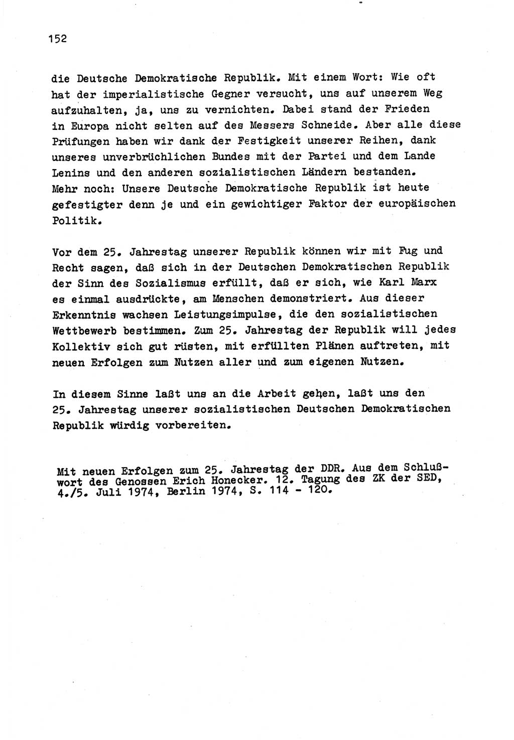 Zu Fragen der Parteiarbeit [Sozialistische Einheitspartei Deutschlands (SED) Deutsche Demokratische Republik (DDR)] 1979, Seite 152 (Fr. PA SED DDR 1979, S. 152)