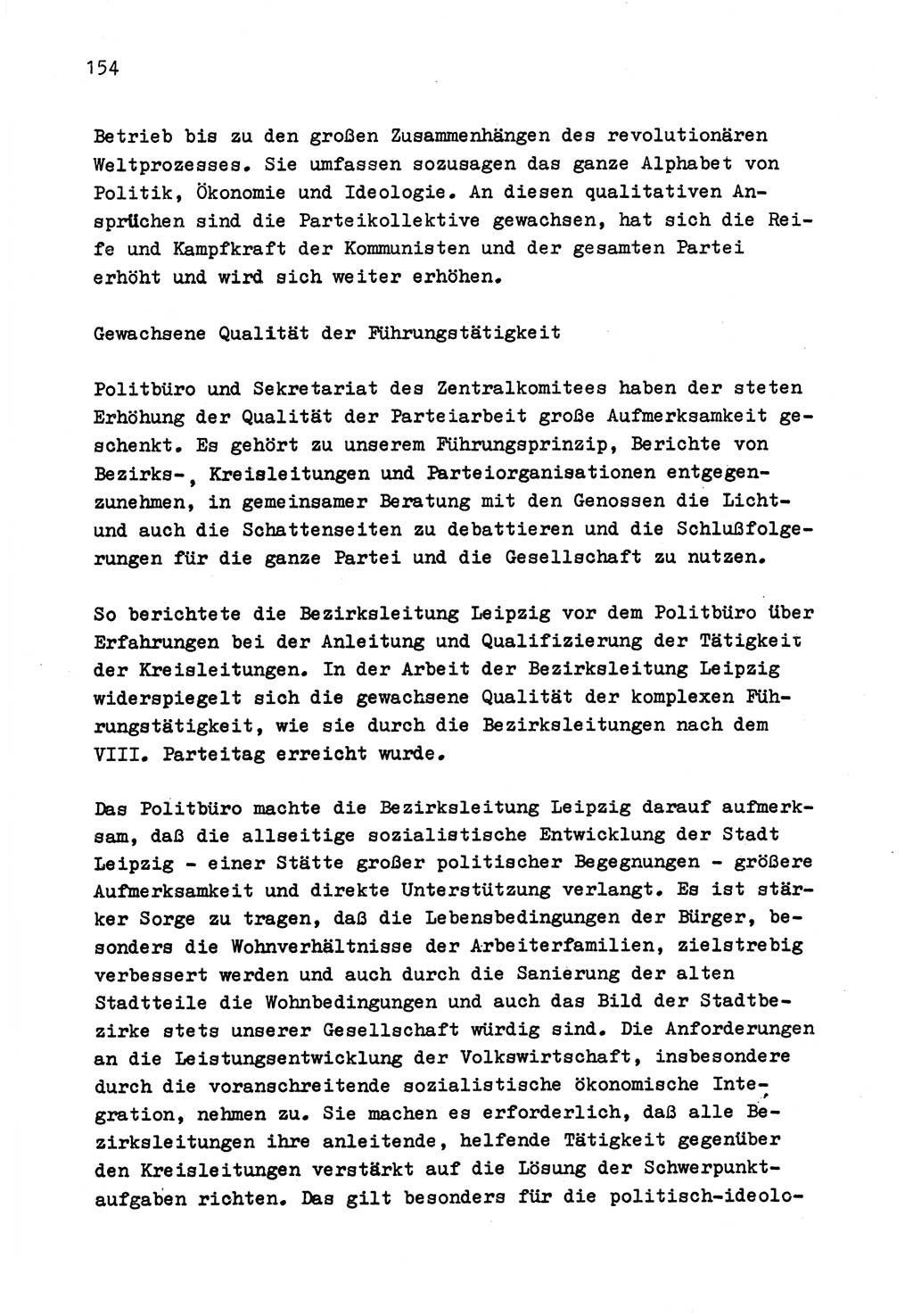 Zu Fragen der Parteiarbeit [Sozialistische Einheitspartei Deutschlands (SED) Deutsche Demokratische Republik (DDR)] 1979, Seite 154 (Fr. PA SED DDR 1979, S. 154)