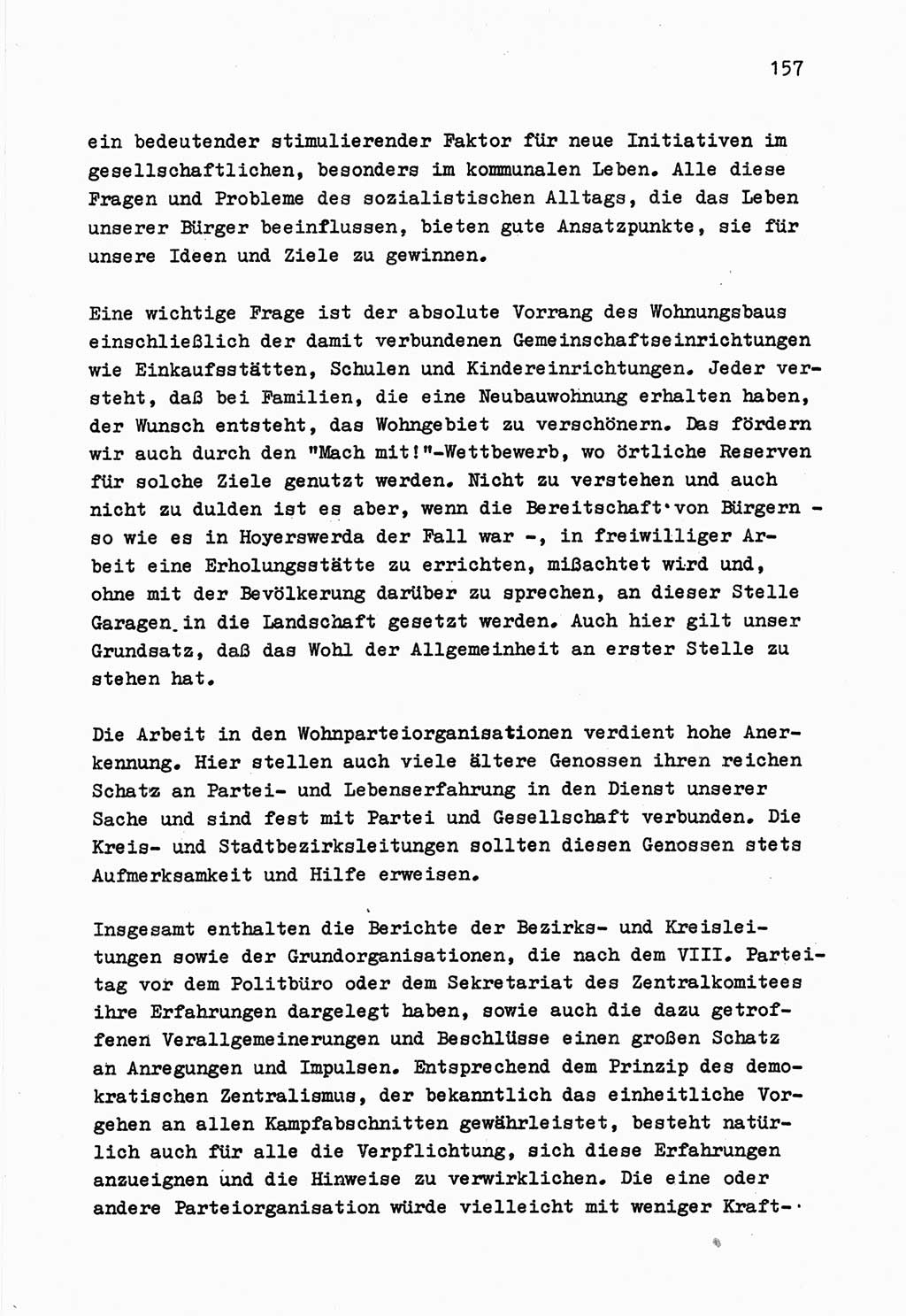 Zu Fragen der Parteiarbeit [Sozialistische Einheitspartei Deutschlands (SED) Deutsche Demokratische Republik (DDR)] 1979, Seite 157 (Fr. PA SED DDR 1979, S. 157)