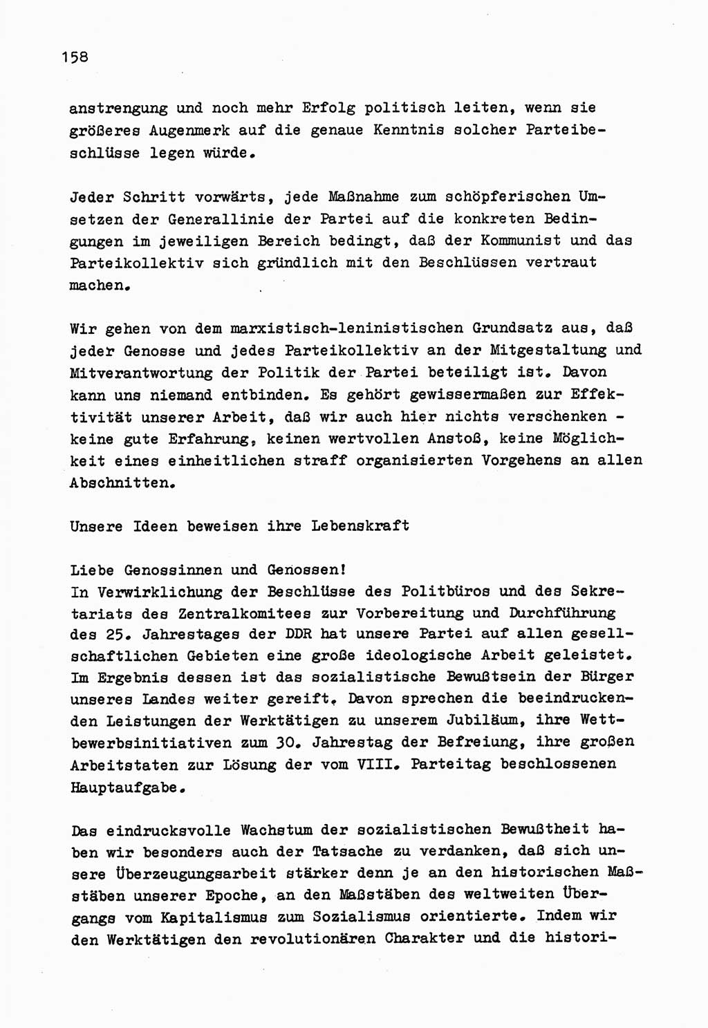 Zu Fragen der Parteiarbeit [Sozialistische Einheitspartei Deutschlands (SED) Deutsche Demokratische Republik (DDR)] 1979, Seite 158 (Fr. PA SED DDR 1979, S. 158)