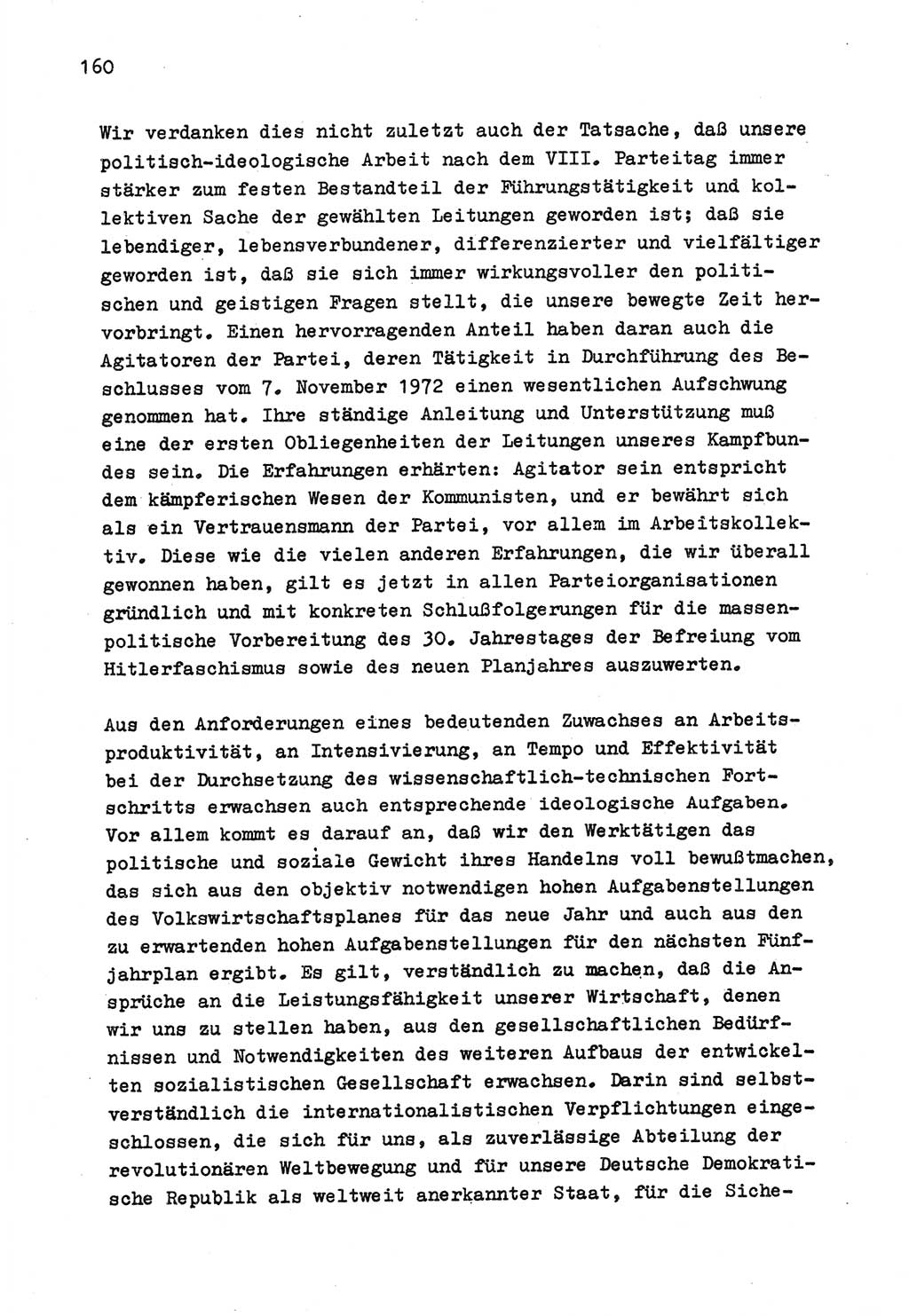 Zu Fragen der Parteiarbeit [Sozialistische Einheitspartei Deutschlands (SED) Deutsche Demokratische Republik (DDR)] 1979, Seite 160 (Fr. PA SED DDR 1979, S. 160)