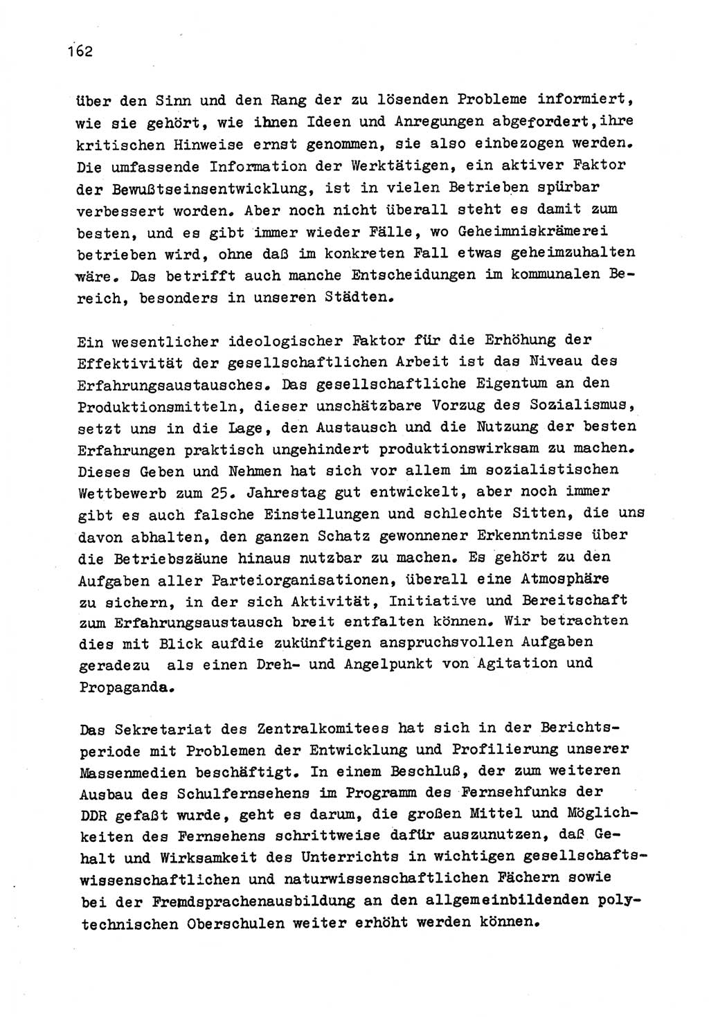 Zu Fragen der Parteiarbeit [Sozialistische Einheitspartei Deutschlands (SED) Deutsche Demokratische Republik (DDR)] 1979, Seite 162 (Fr. PA SED DDR 1979, S. 162)