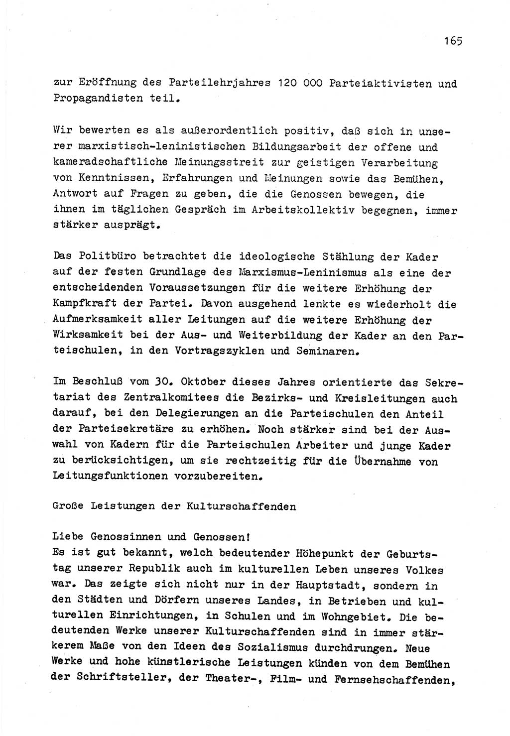 Zu Fragen der Parteiarbeit [Sozialistische Einheitspartei Deutschlands (SED) Deutsche Demokratische Republik (DDR)] 1979, Seite 165 (Fr. PA SED DDR 1979, S. 165)