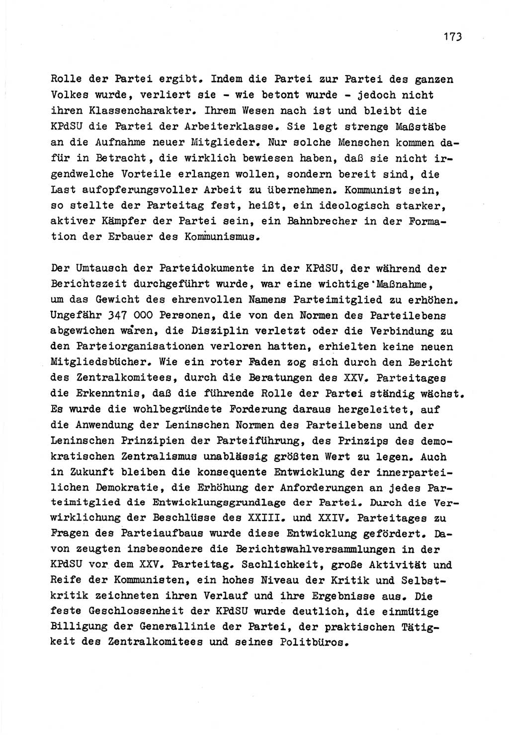 Zu Fragen der Parteiarbeit [Sozialistische Einheitspartei Deutschlands (SED) Deutsche Demokratische Republik (DDR)] 1979, Seite 173 (Fr. PA SED DDR 1979, S. 173)