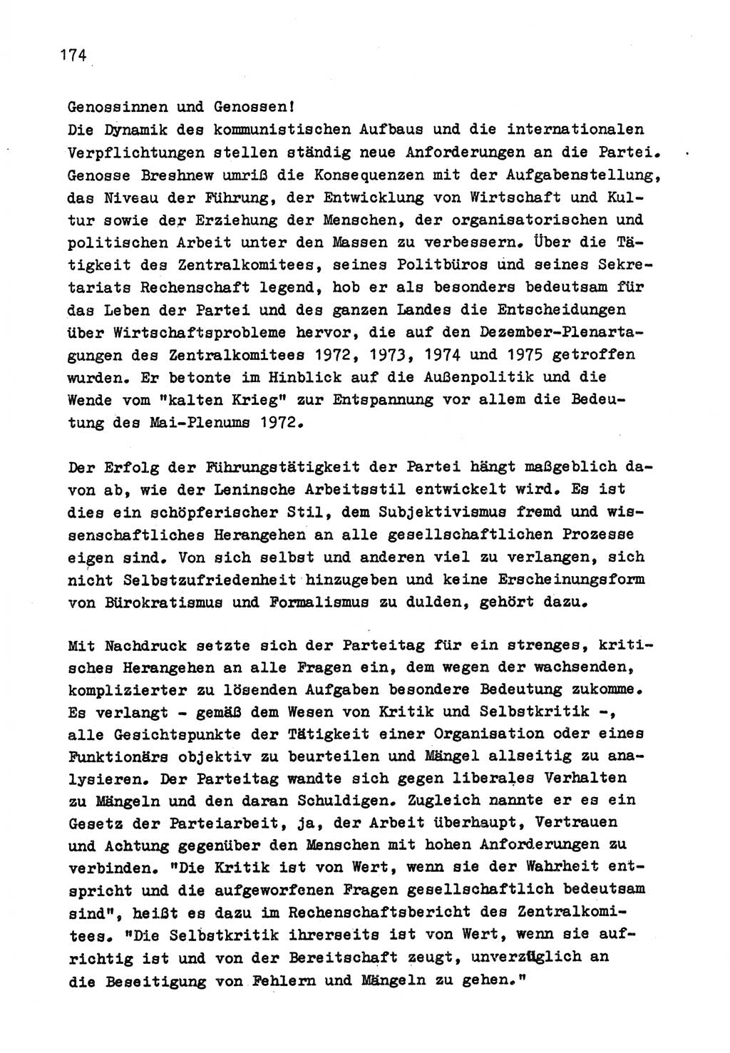Zu Fragen der Parteiarbeit [Sozialistische Einheitspartei Deutschlands (SED) Deutsche Demokratische Republik (DDR)] 1979, Seite 174 (Fr. PA SED DDR 1979, S. 174)