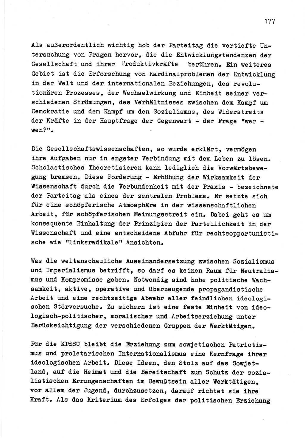 Zu Fragen der Parteiarbeit [Sozialistische Einheitspartei Deutschlands (SED) Deutsche Demokratische Republik (DDR)] 1979, Seite 177 (Fr. PA SED DDR 1979, S. 177)