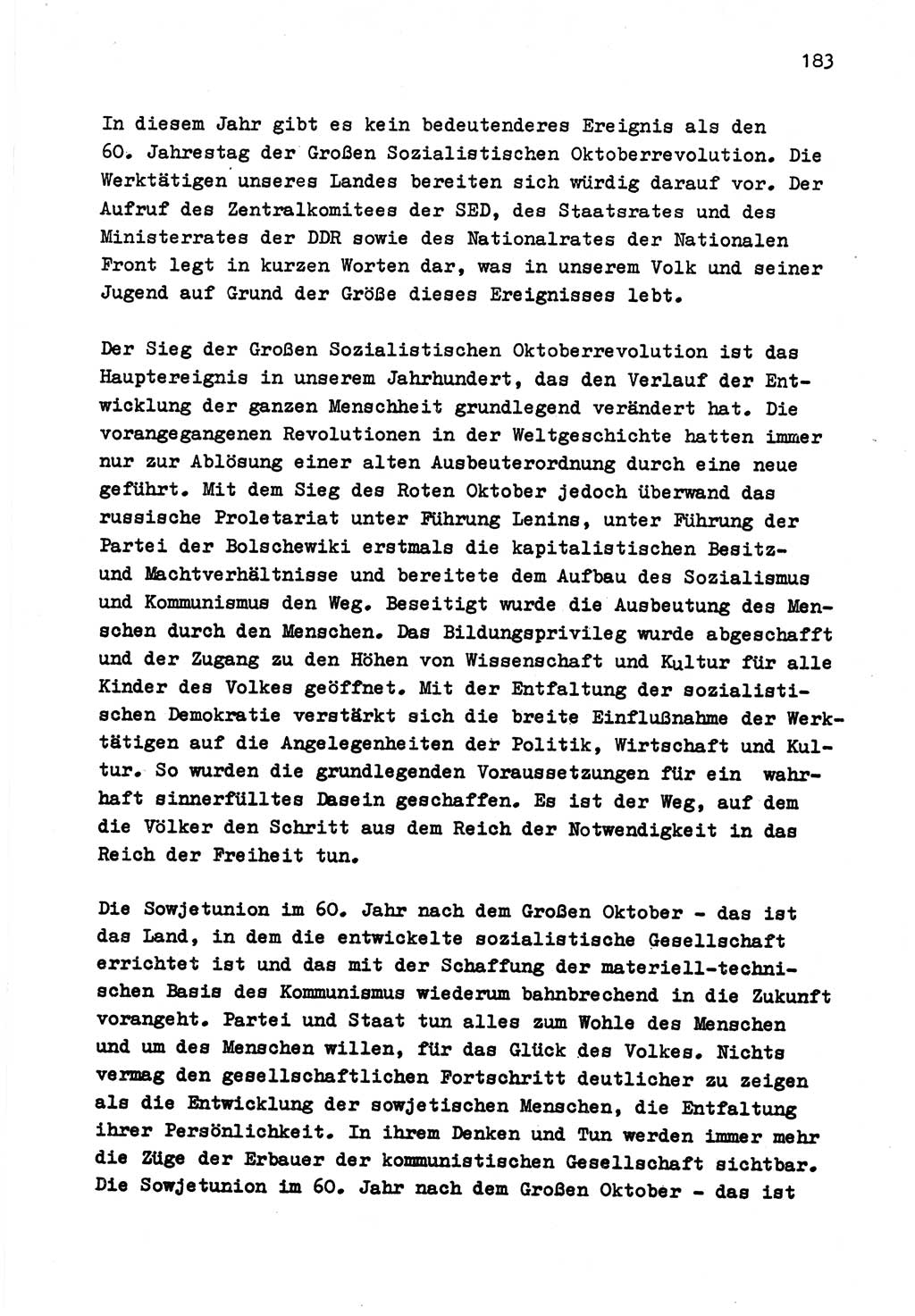 Zu Fragen der Parteiarbeit [Sozialistische Einheitspartei Deutschlands (SED) Deutsche Demokratische Republik (DDR)] 1979, Seite 183 (Fr. PA SED DDR 1979, S. 183)