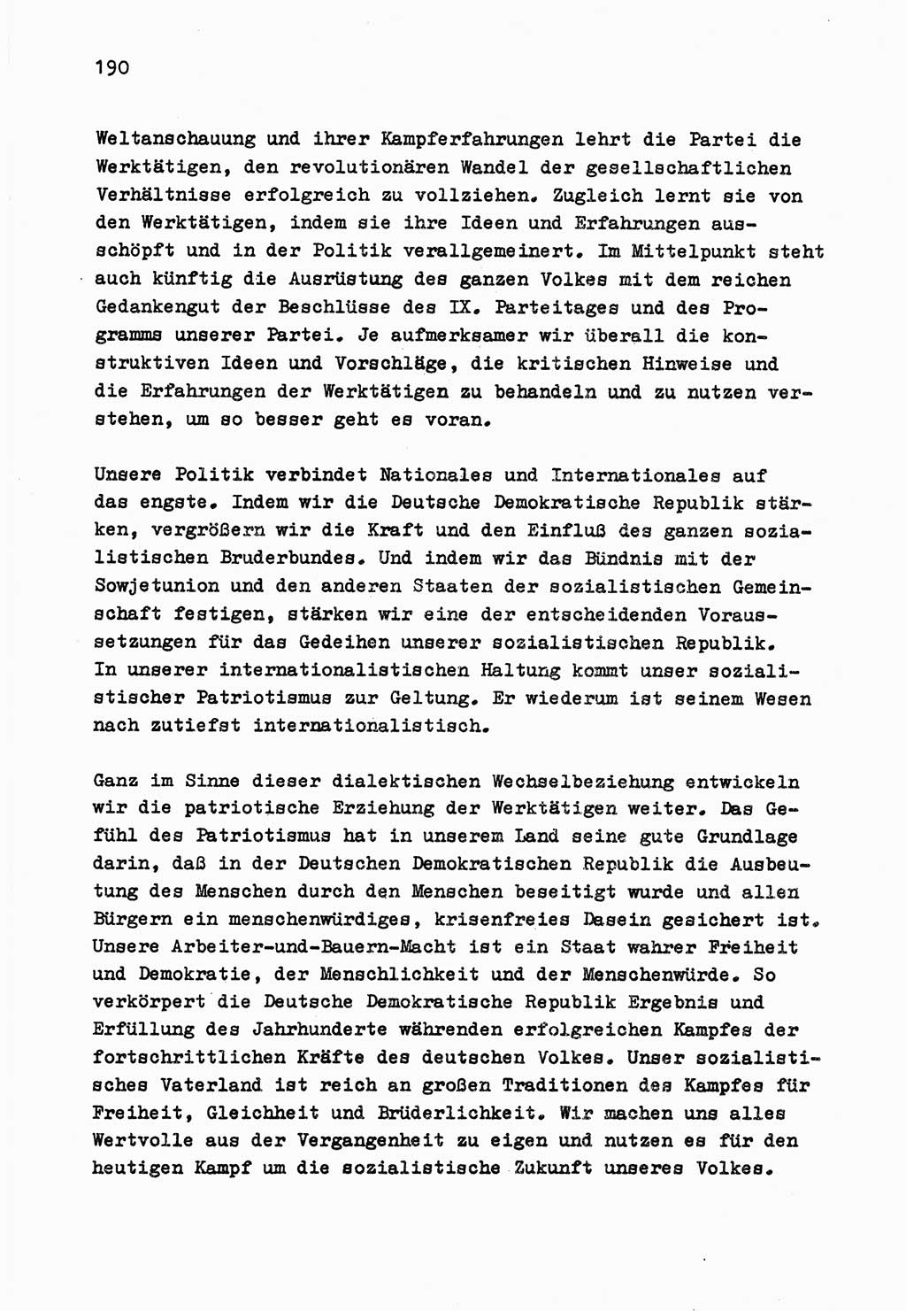Zu Fragen der Parteiarbeit [Sozialistische Einheitspartei Deutschlands (SED) Deutsche Demokratische Republik (DDR)] 1979, Seite 190 (Fr. PA SED DDR 1979, S. 190)