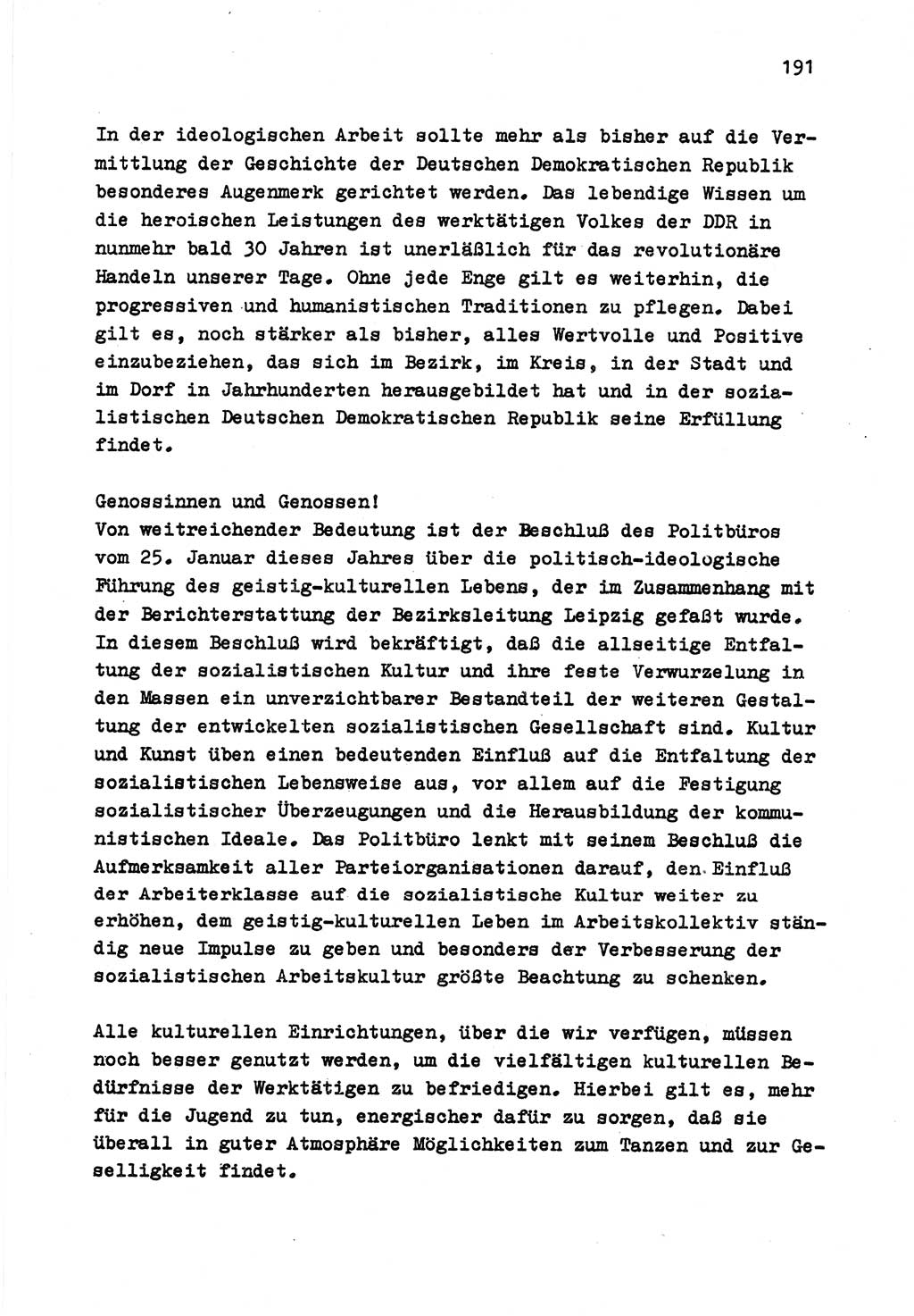 Zu Fragen der Parteiarbeit [Sozialistische Einheitspartei Deutschlands (SED) Deutsche Demokratische Republik (DDR)] 1979, Seite 191 (Fr. PA SED DDR 1979, S. 191)