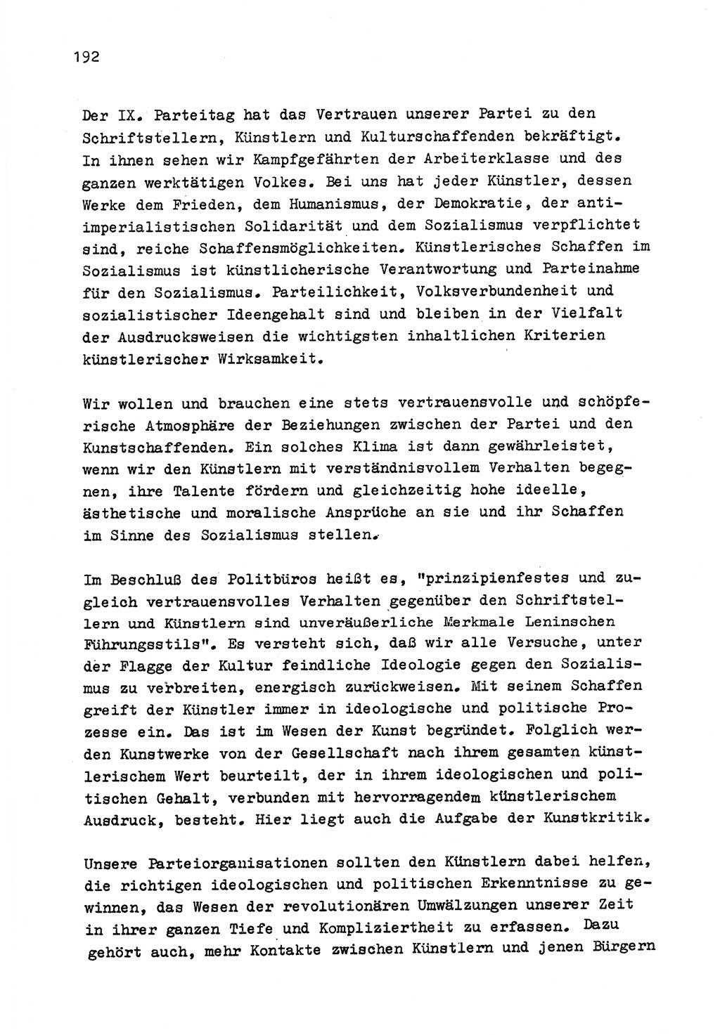 Zu Fragen der Parteiarbeit [Sozialistische Einheitspartei Deutschlands (SED) Deutsche Demokratische Republik (DDR)] 1979, Seite 192 (Fr. PA SED DDR 1979, S. 192)