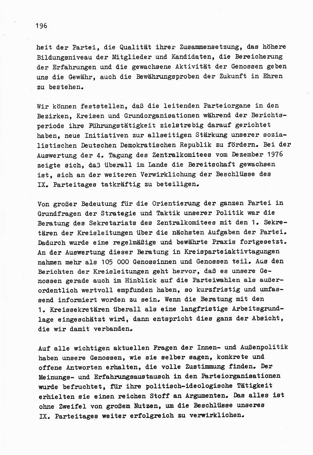 Zu Fragen der Parteiarbeit [Sozialistische Einheitspartei Deutschlands (SED) Deutsche Demokratische Republik (DDR)] 1979, Seite 196 (Fr. PA SED DDR 1979, S. 196)