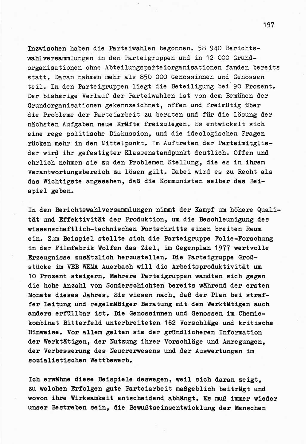 Zu Fragen der Parteiarbeit [Sozialistische Einheitspartei Deutschlands (SED) Deutsche Demokratische Republik (DDR)] 1979, Seite 197 (Fr. PA SED DDR 1979, S. 197)
