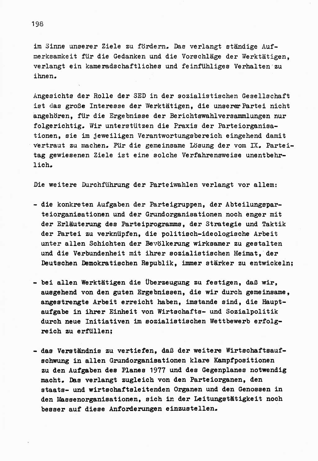 Zu Fragen der Parteiarbeit [Sozialistische Einheitspartei Deutschlands (SED) Deutsche Demokratische Republik (DDR)] 1979, Seite 198 (Fr. PA SED DDR 1979, S. 198)