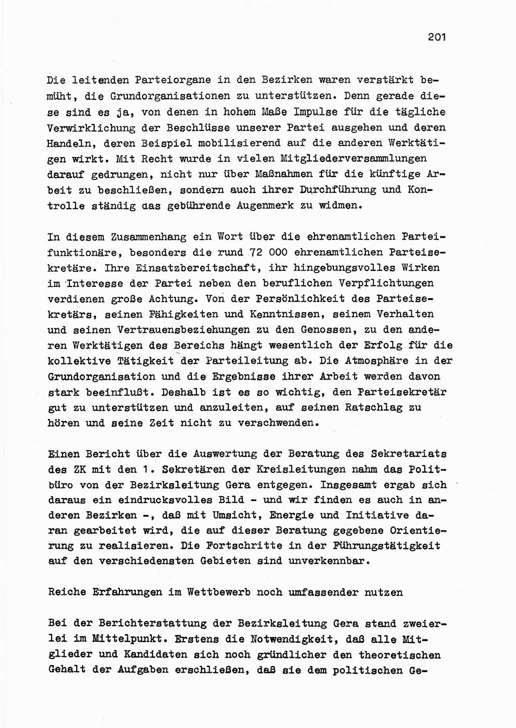 Zu Fragen der Parteiarbeit [Sozialistische Einheitspartei Deutschlands (SED) Deutsche Demokratische Republik (DDR)] 1979, Seite 201 (Fr. PA SED DDR 1979, S. 201)