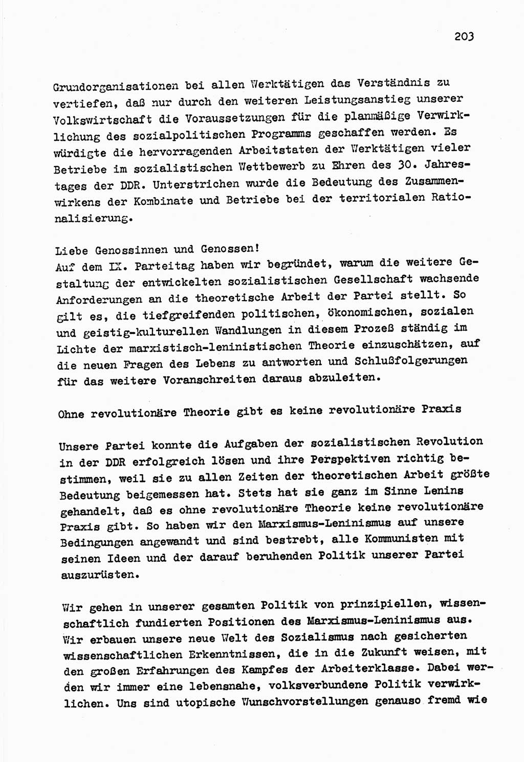 Zu Fragen der Parteiarbeit [Sozialistische Einheitspartei Deutschlands (SED) Deutsche Demokratische Republik (DDR)] 1979, Seite 203 (Fr. PA SED DDR 1979, S. 203)