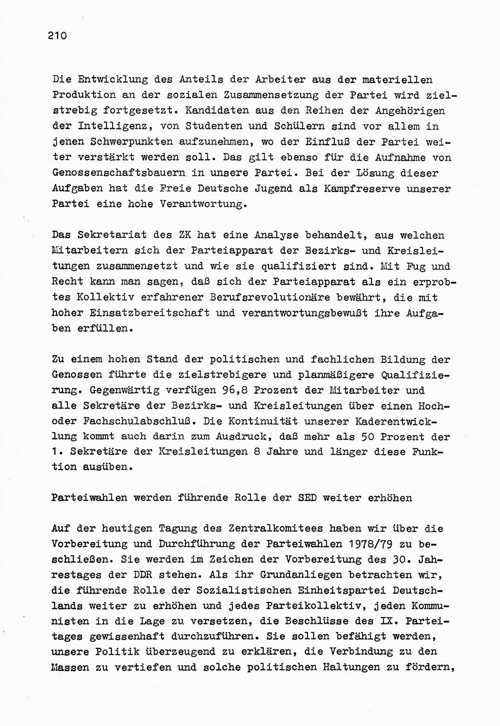 Zu Fragen der Parteiarbeit [Sozialistische Einheitspartei Deutschlands (SED) Deutsche Demokratische Republik (DDR)] 1979, Seite 210 (Fr. PA SED DDR 1979, S. 210)