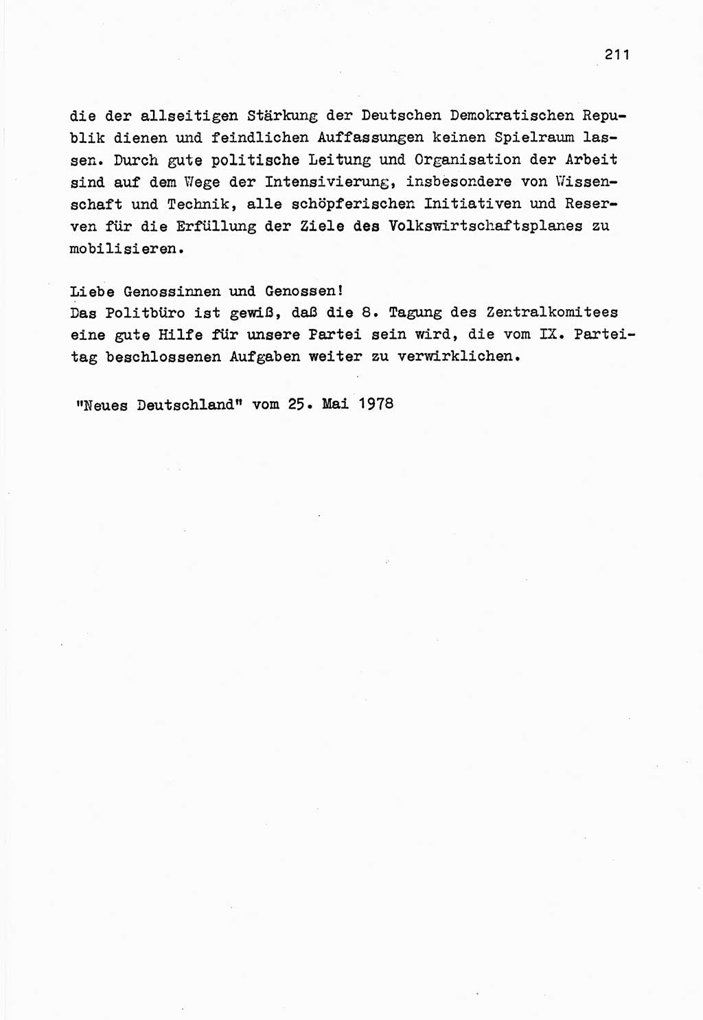 Zu Fragen der Parteiarbeit [Sozialistische Einheitspartei Deutschlands (SED) Deutsche Demokratische Republik (DDR)] 1979, Seite 211 (Fr. PA SED DDR 1979, S. 211)