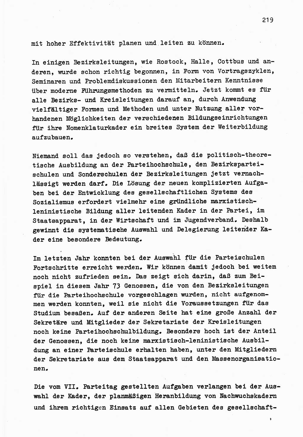 Zu Fragen der Parteiarbeit [Sozialistische Einheitspartei Deutschlands (SED) Deutsche Demokratische Republik (DDR)] 1979, Seite 219 (Fr. PA SED DDR 1979, S. 219)