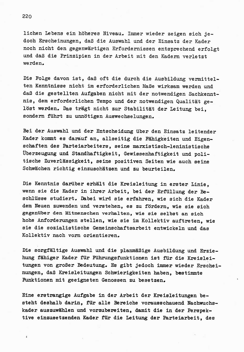 Zu Fragen der Parteiarbeit [Sozialistische Einheitspartei Deutschlands (SED) Deutsche Demokratische Republik (DDR)] 1979, Seite 220 (Fr. PA SED DDR 1979, S. 220)